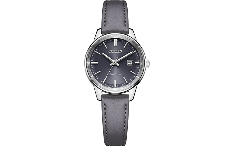 

CITIZEN Часы Ecology-Drive Collection Solar Quartz Movement Cowhide Strap Watch Women's Watch Gray Dial, Gray Dial