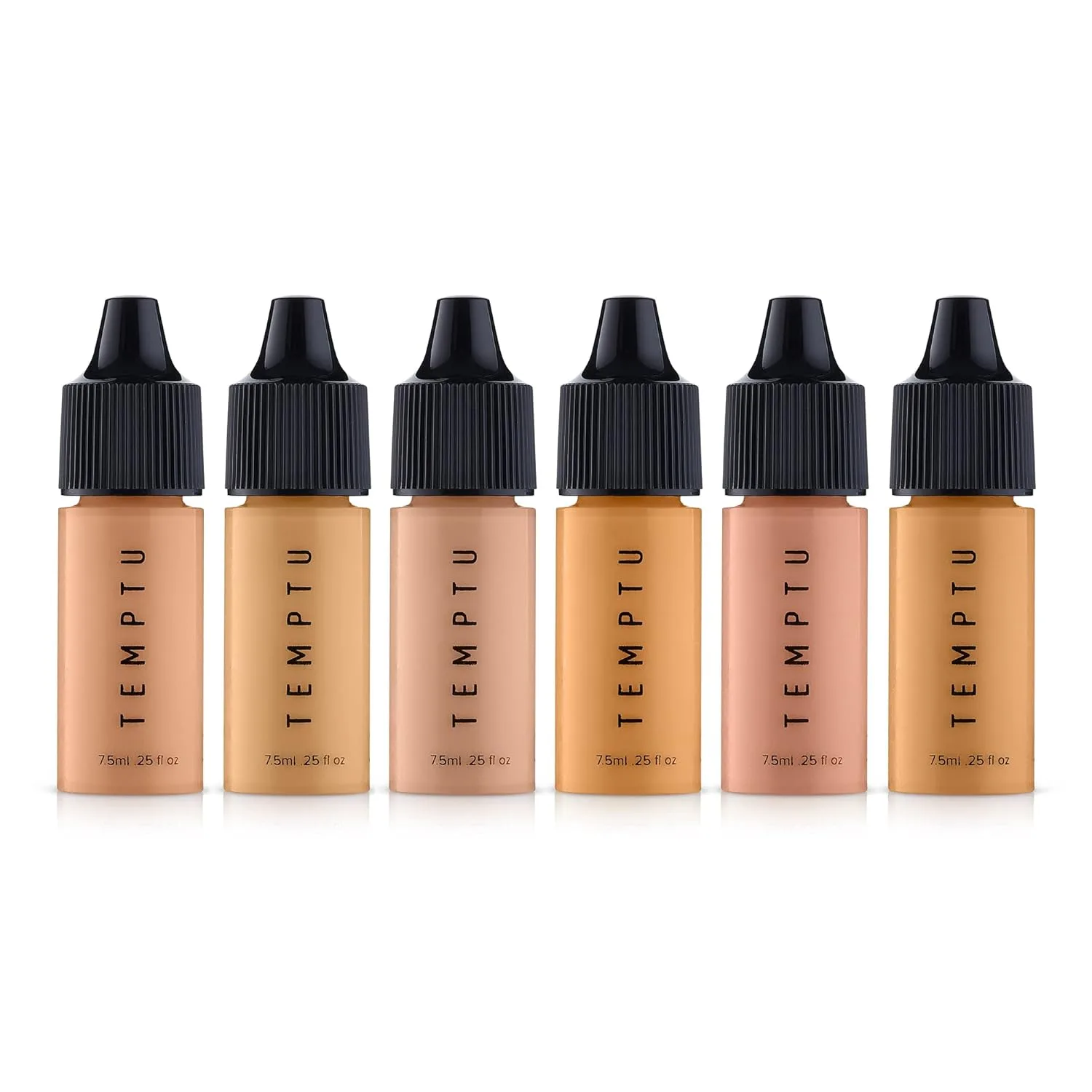 TEMPTU Perfect Canvas Airbrush Foundation: антивозрастная основа долгого ношения, наращиваемое покрытие для увлажненной и здоровой кожи, полуматовое естественное покрытие, 24 оттенка 1 штука (1 шт.), Starter Set/Light/Medium