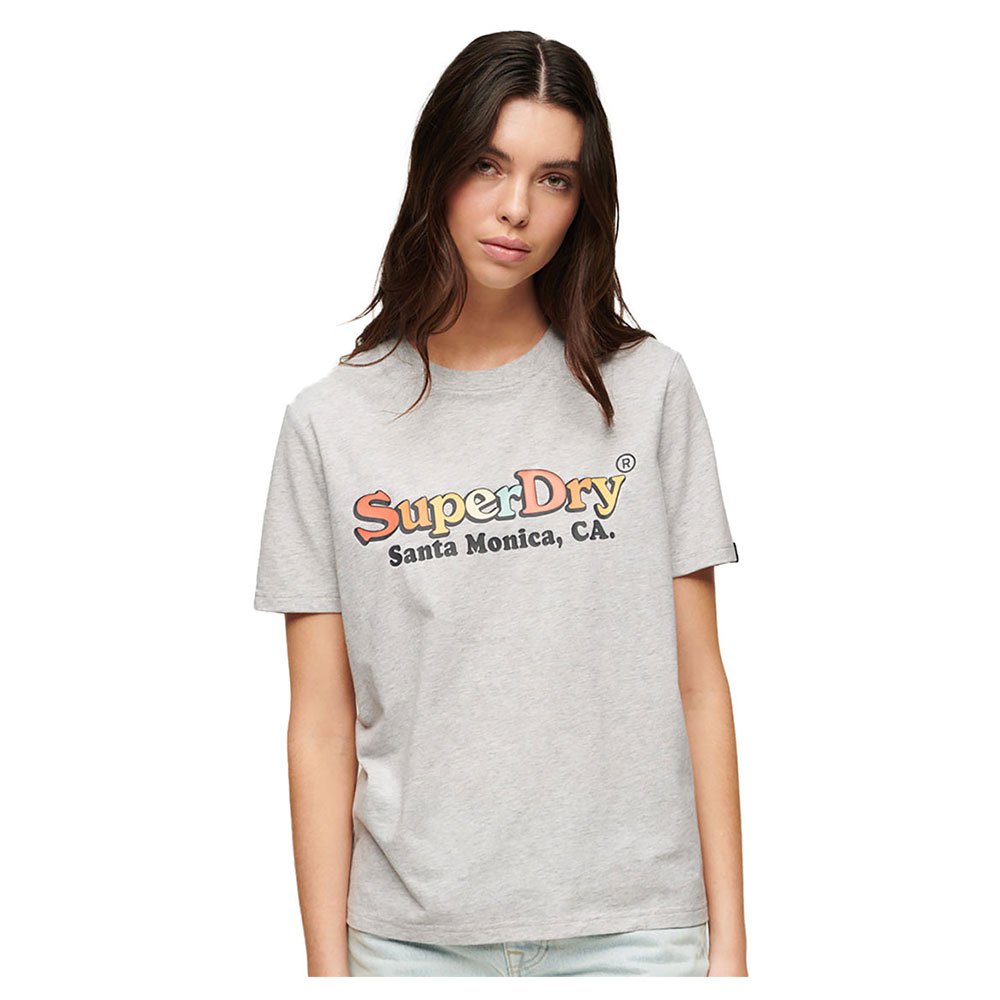 

Футболка с коротким рукавом Superdry Rainbow Logo Relaxed, серый