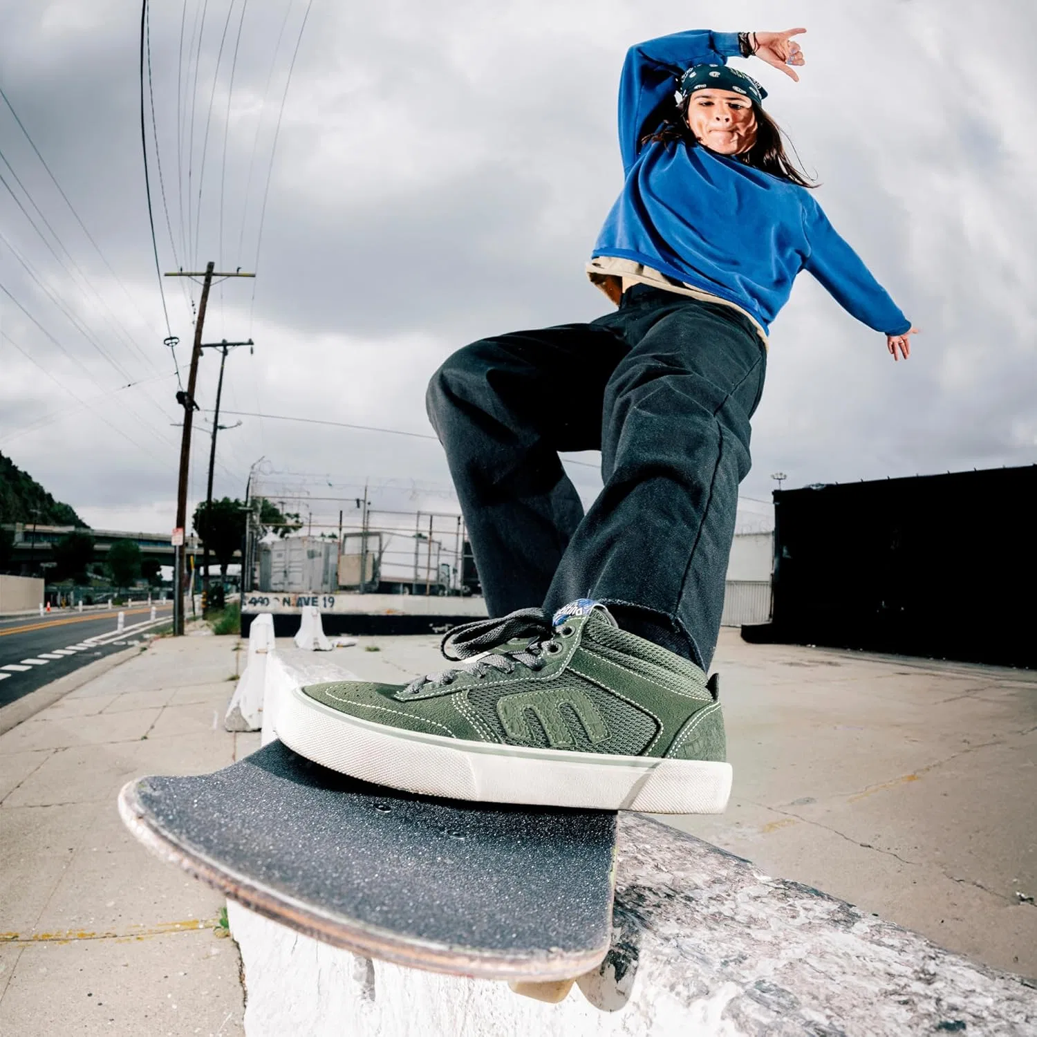 Кроссовки для скейтбординга Etnies Windrow Vulc Mid, зеленый — фото 2