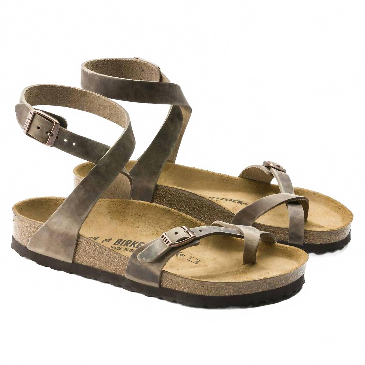 Женские мюли с ремешком на щиколотке Yara Birkenstock, Tobacco — фото 4