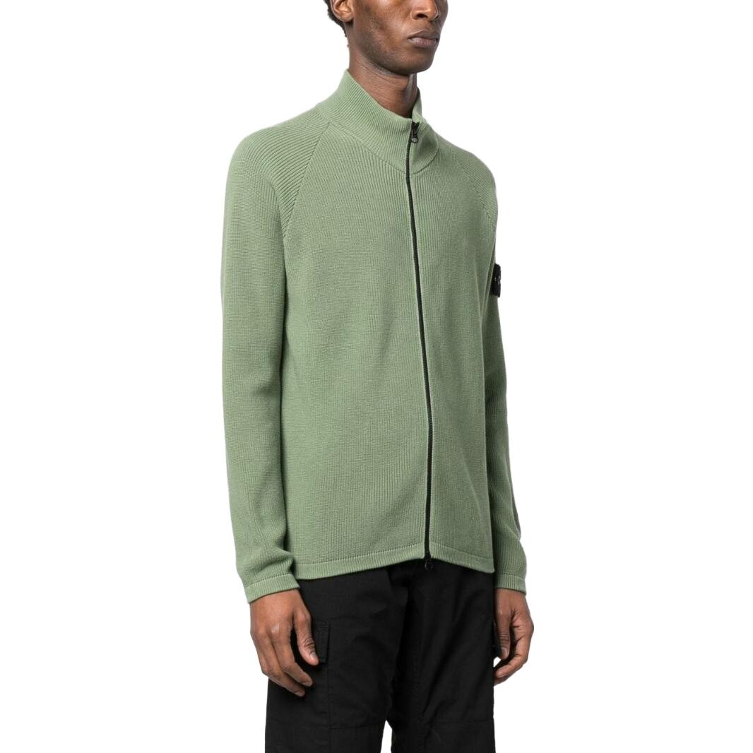 Свитер мужской Оливково-зеленый Stone Island, оливково-зеленый — фото 3
