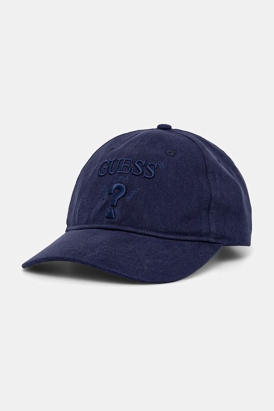 

Хлопковая бейсболка с вышивкой EMBROIDERED Guess, темно-синий