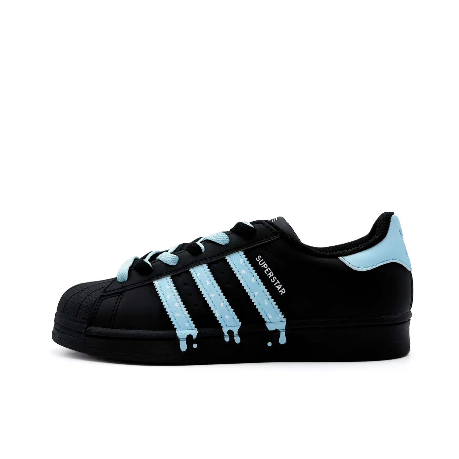 

Adidas Originals Superstar 2 Sea Salt Ice устойчивые к истиранию низкие детские скейтбординг кроссовки Sky Blue для подростков