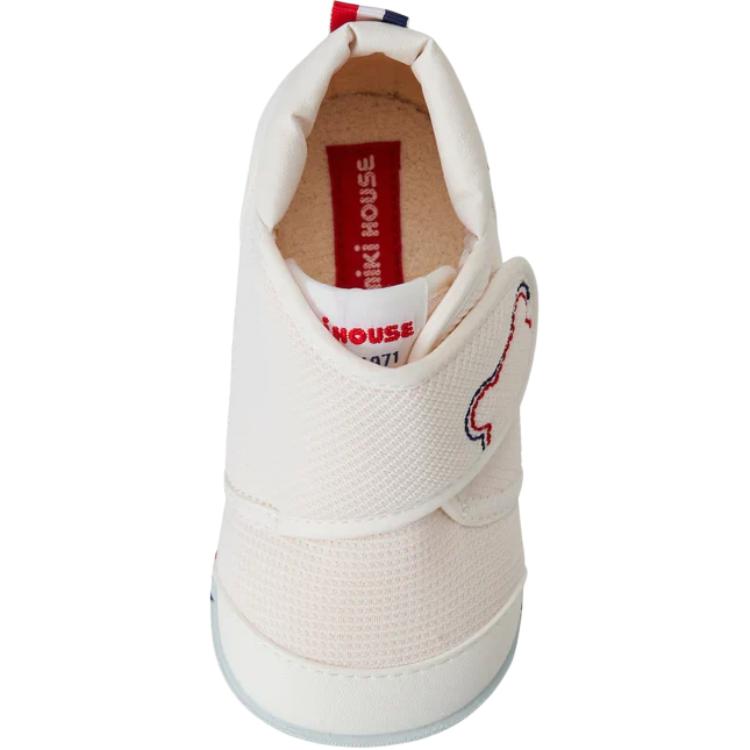Support Mid top Toddler Shoes Infant And Toddler MIKI HOUSE, белый — фото 4