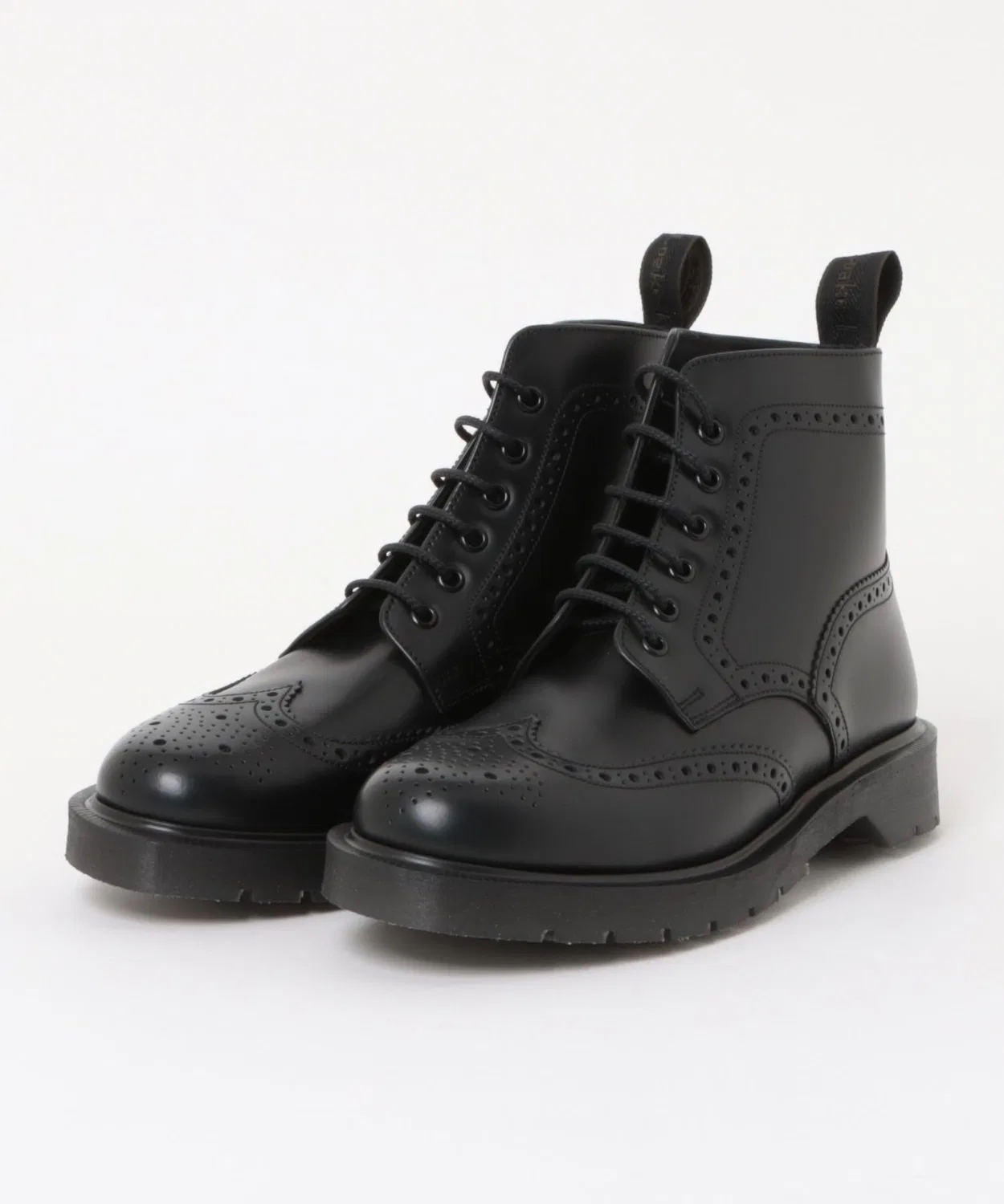 Ботинки Brogue Boot Loake 625 из полированной кожи чёрные