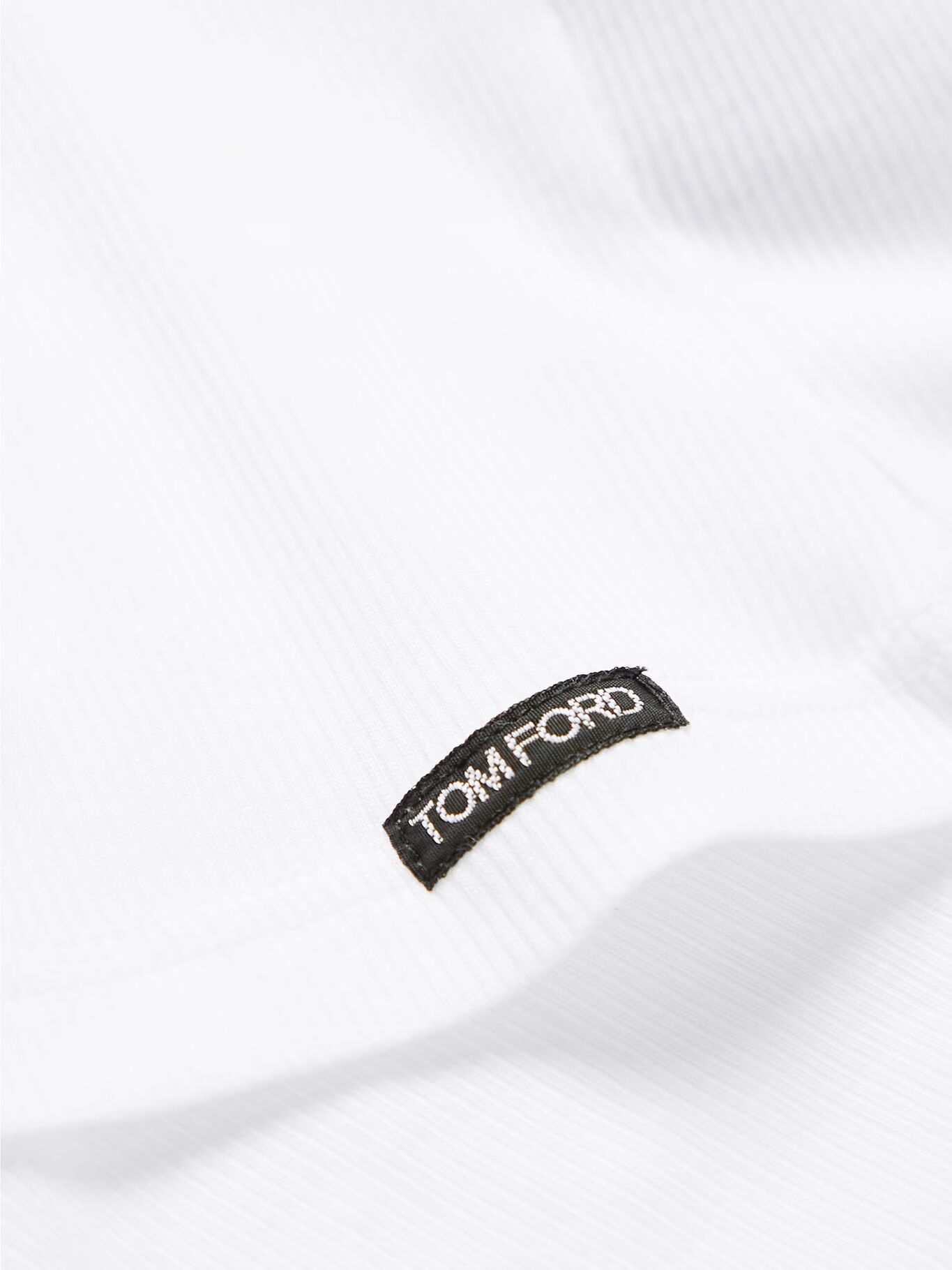 

Топ из хлопка и модала в рубчик TOM FORD, белый