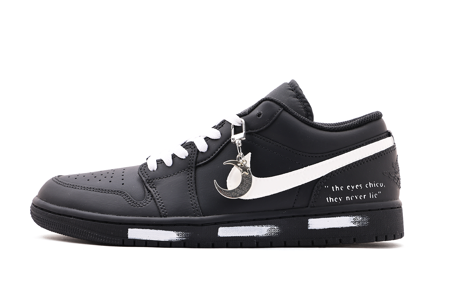 

Jordan Кроссовки баскетбольные низкие Unisex Air 1 Leather Cushioning, Wear Resistant Vintage черно-белые