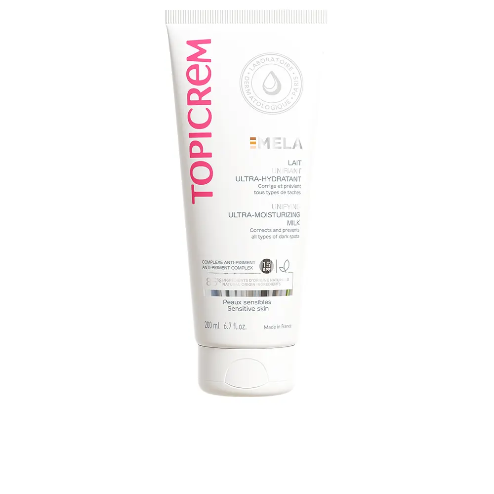 

Молочко для тела Mela leche unificadora ultra-hidratante corporal spf15+ Topicrem, 200 мл.