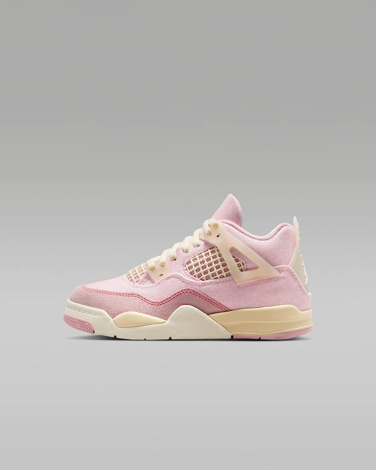 Детские кроссовки Jordan 4 Retro "Pearl Pink and Iced Carmine", Pearl Pink/Coconut Milk/Muslin/Iced Carmine