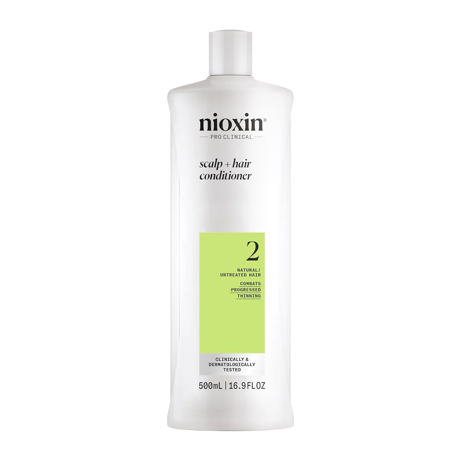Кондиционер Nioxin Scalp + Hair Thickening System 2 | Для натуральных или необработанных волос с прогрессирующим истончением | С ниацинамидом и биотином | 16, 9 жидких унций. 500 мл (.)