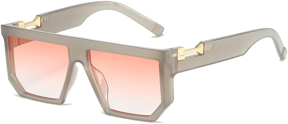 

Солнцезащитные очки LVTFCO Fashion Shield с декоративной оправой и полимерными линзами, в винтажном стиле, для повседневной носки, с защитой от УФ-излучения UV400, C5