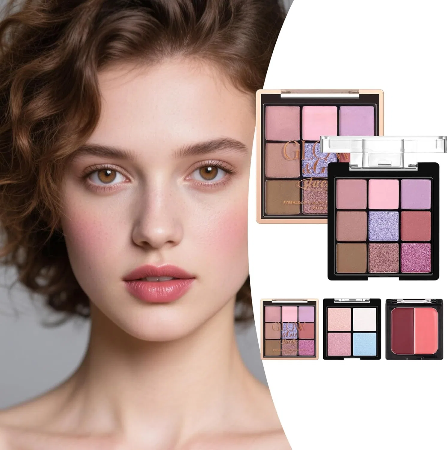 Набор для макияжа Eyeshadow Blush Palette, No brand, 1 шт, #01 — фото 3