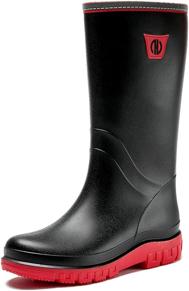 

Водонепроницаемые садовые резиновые сапоги Rojeam для мужчин, красный