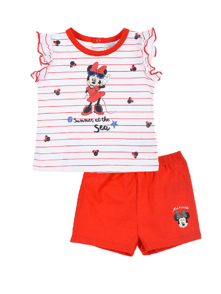 

Комбинезон Disney Minnie Mouse 2tlg. Outfit: Sommer-Set T-Shirt und Short, красный