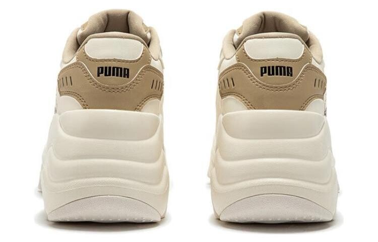 Женские кроссовки на танкетке Puma Pulsar на массивной танкетке, White/Brown — фото 4