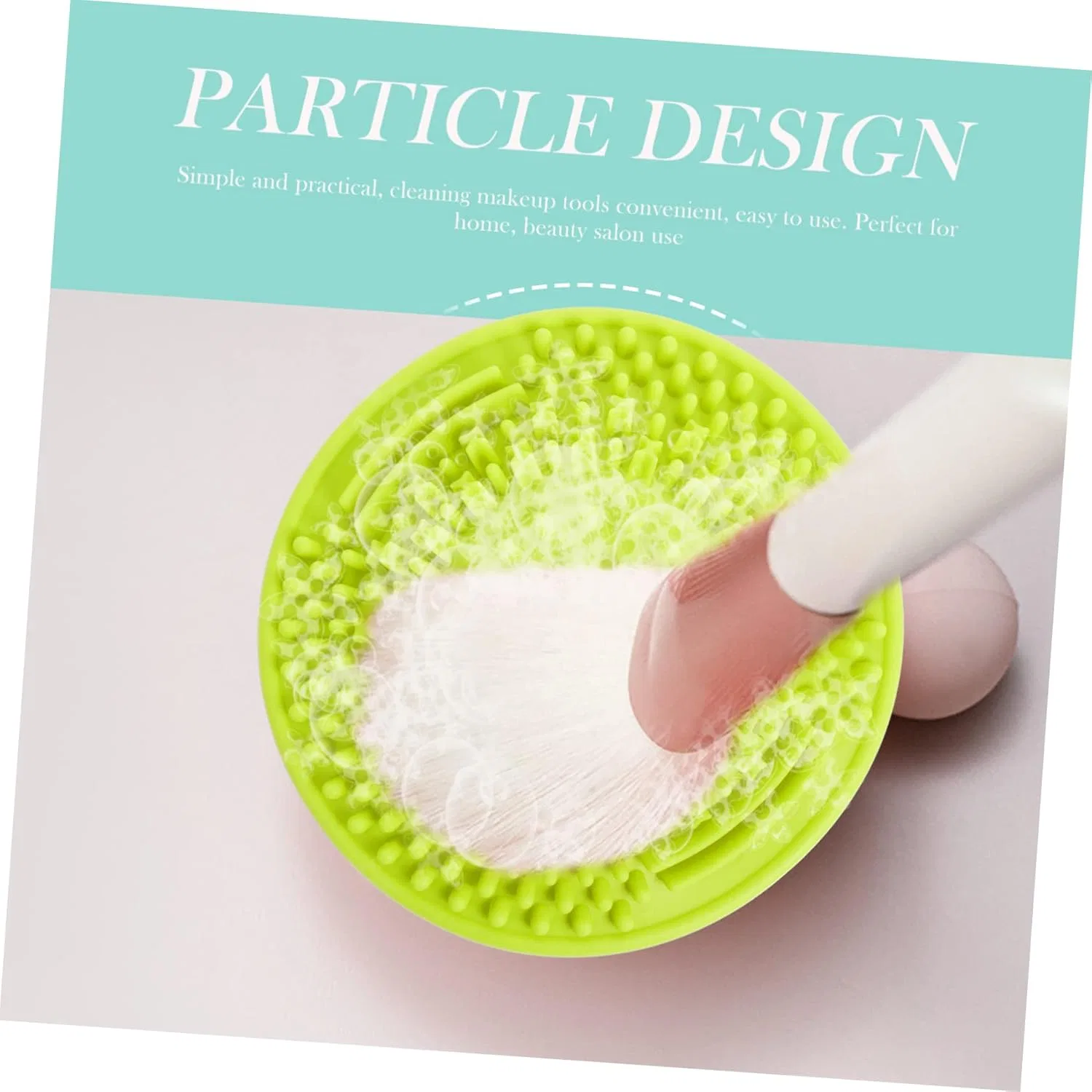 Набор для очистки кистей Silicone Brush Cleaner Pad Green ELAYARD 3 шт — фото 4