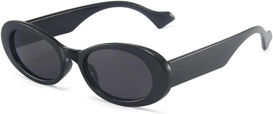 

Солнцезащитные очки UV400 для мужчин и женщин | Маленькая овальная оправа | Линзы конфетных цветов для вождения и занятий спортом на открытом воздухе generic, Black Black