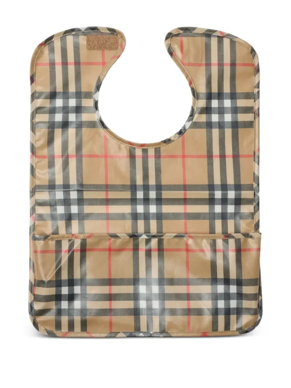 Нагрудник в клетку Burberry Kids, бежевый