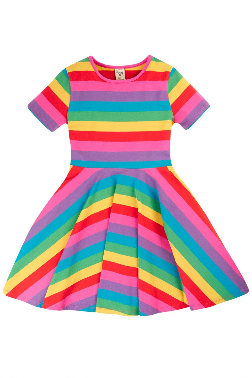 

Розовое солнечное платье с фигуристкой Frugi, розовый