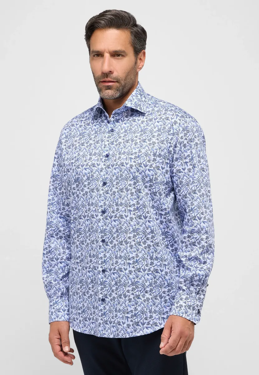 

Рубашка Eterna с длинными рукавами "COMFORT FIT", синий