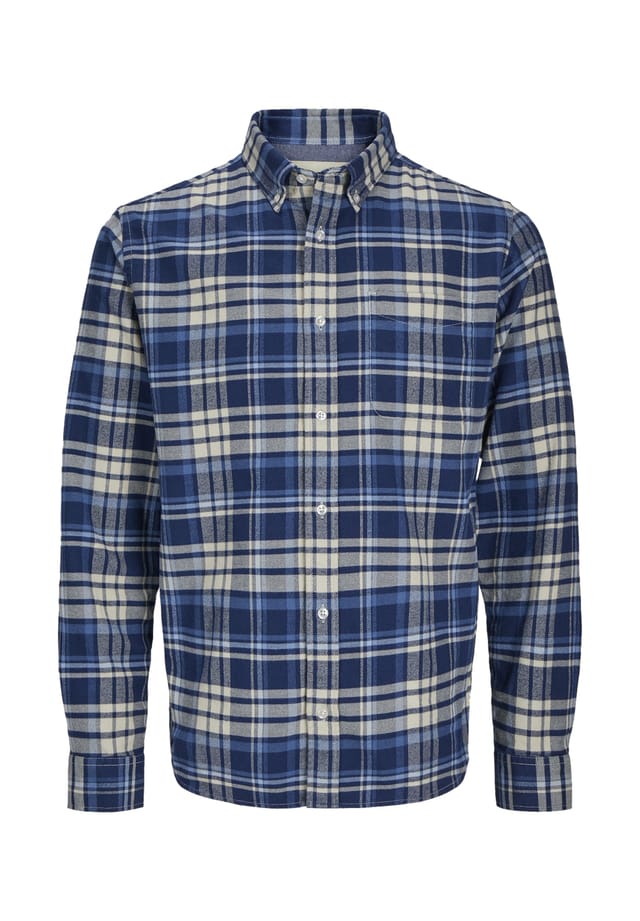 

Рубашка Норрис рубашка с длинными рукавами Jack & Jones, синий