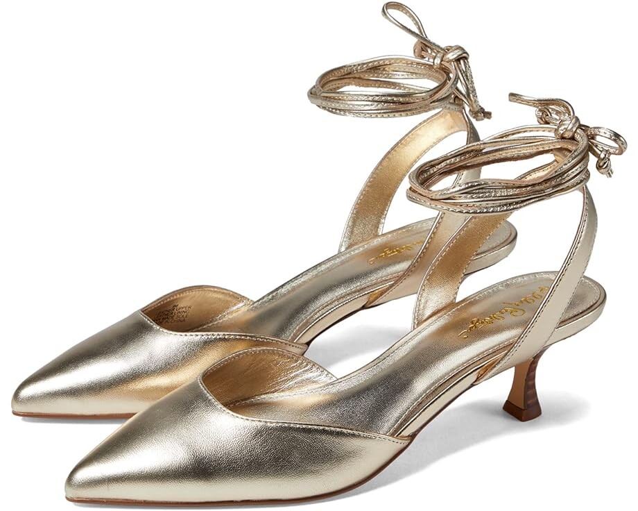 

Туфли Lilly Pulitzer Abbygale Kitten Heel, цвет Gold Metallic