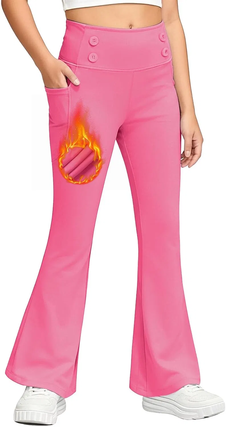 Леггинсы с заниженной талией и расклешением, Hot Pink — фото 4