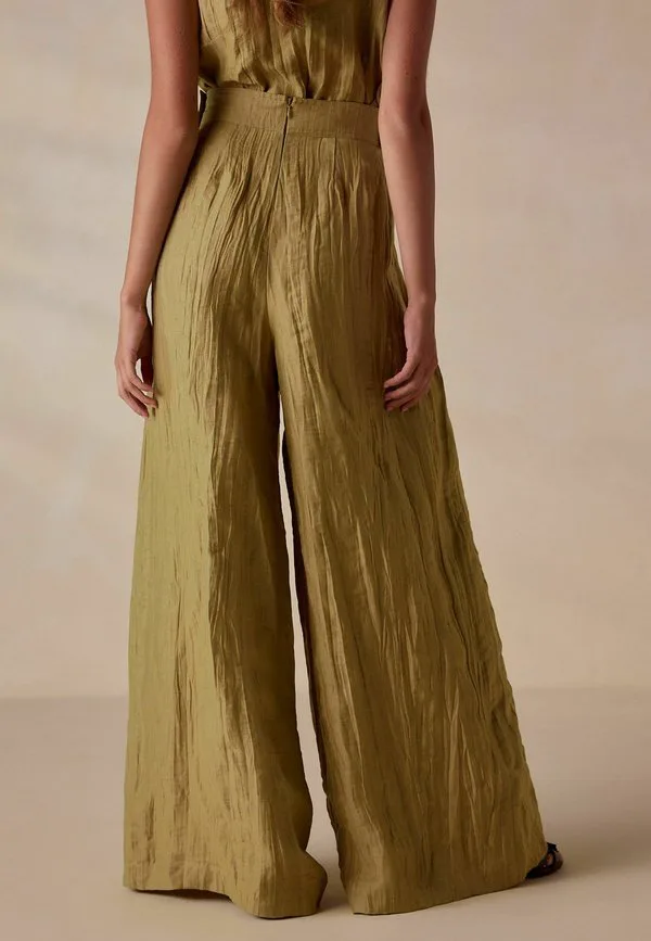Удлиненные брюки премиум-класса с очень широкой колодкой Next, Olive Green — фото 4