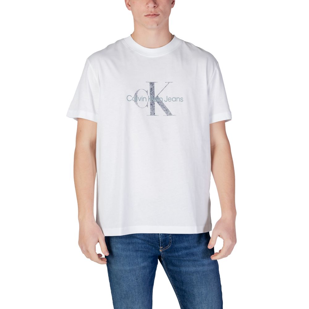 

Белая хлопковая футболка Rigenerato Calvin Klein Jeans