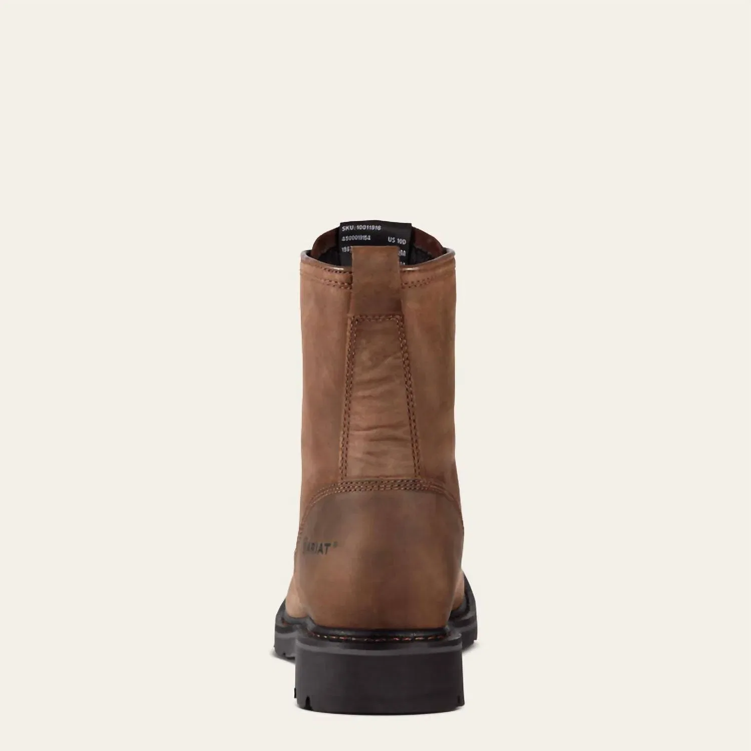 ARIAT Мужские рабочие ботинки Cascade 8 дюймов с широким квадратным носком и стальным защитным носком, коричневого цвета — фото 3