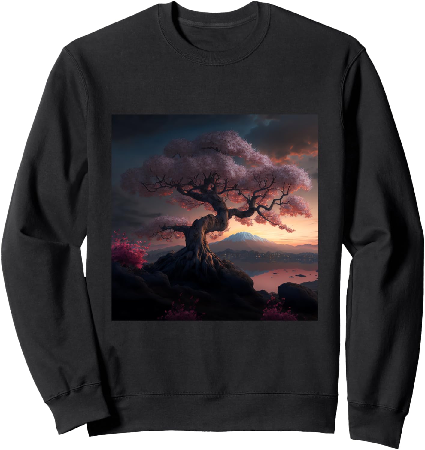 

Цветущая сакура, Сакураяма, закат, толстовка в стиле эпического фильма Arty, черный