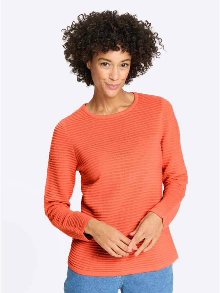 

Sieh an! Свитер с длинными рукавами кораллового цвета