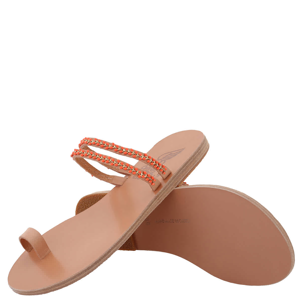 Ancient Greek Sandals Женские Плоские Сандалии Skalida, коралловый — фото 2