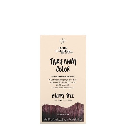 

Four Reasons Original Takeaway Color Cherry Tree 5.52 Коричневый красное дерево Полуперманентная краска для волос Без аммиака и отдушек Краска для волос 100% веганская и не тестируемая на животных