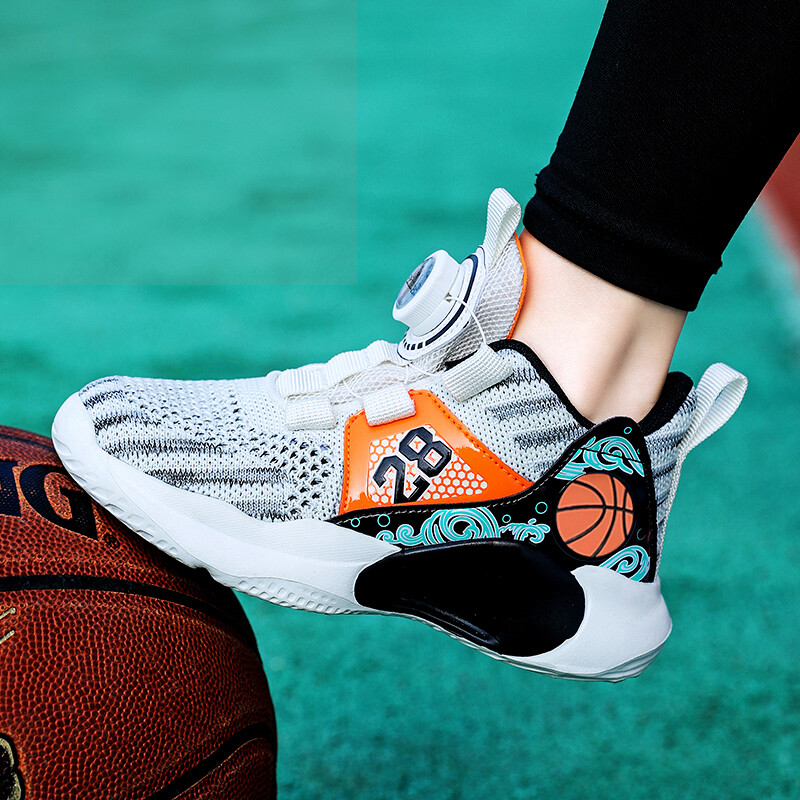 

Кроссовки QIUTEXIONG Kids Basketball Shoes Kids Mid-top, бежевый
