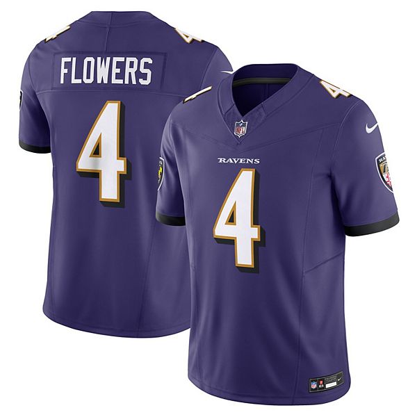 Мужская футболка Baltimore Ravens Vapor FUSE Limited с фиолетовым принтом Zay Flowers Nike — фото 2