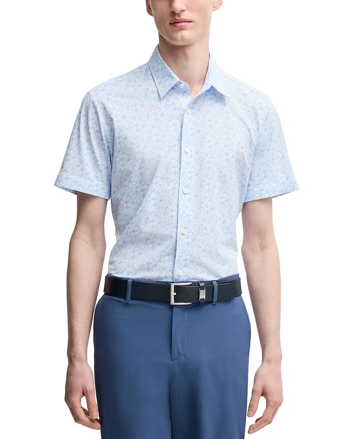 

Рубашка Roan Kent Slim Fit BOSS, синий