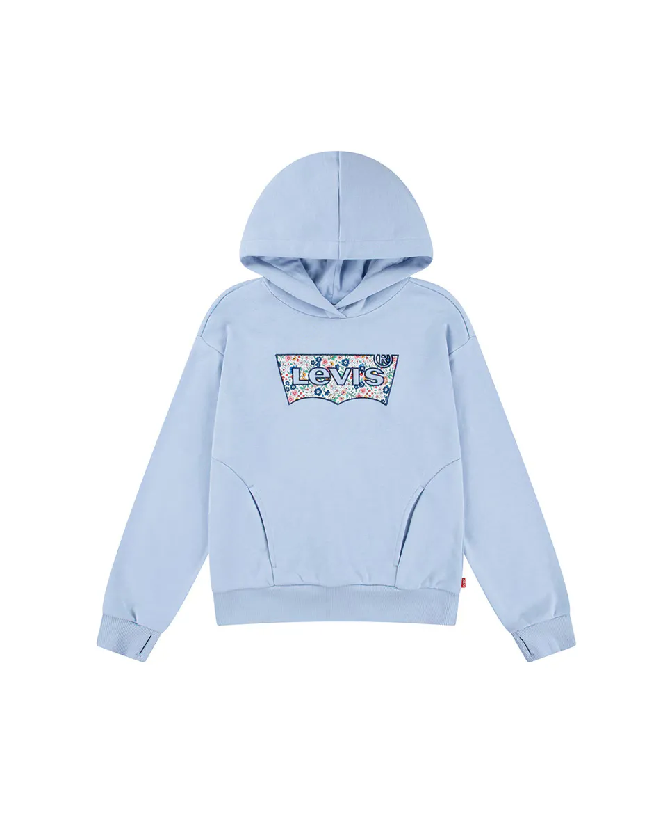 

Толстовка с капюшоном Levi's Floral Batwing для девочек, синий