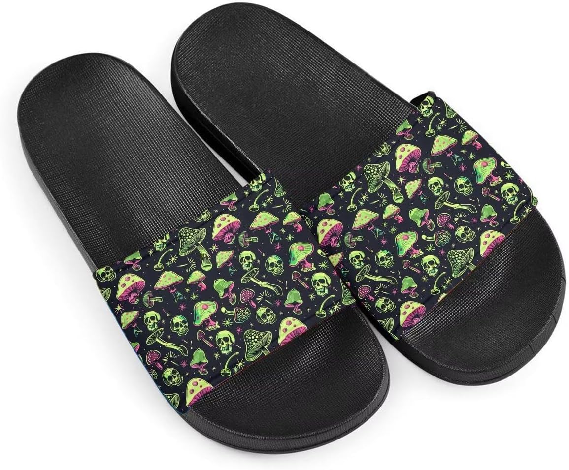 

Женские сандалии Широкие тапочки Сандалии с узором гриб EVA Плоские сандалии Легкие сандали Летние шлепанцы для улицы и дома Getelinseng, зеленый