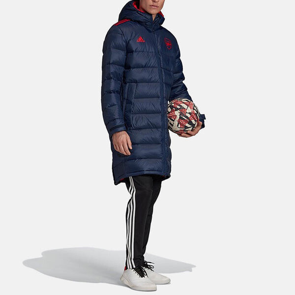 Пуховик adidas Real Madrid Arsenal Soccer/Football Down Jacket Navy Blue, синий — фото 4