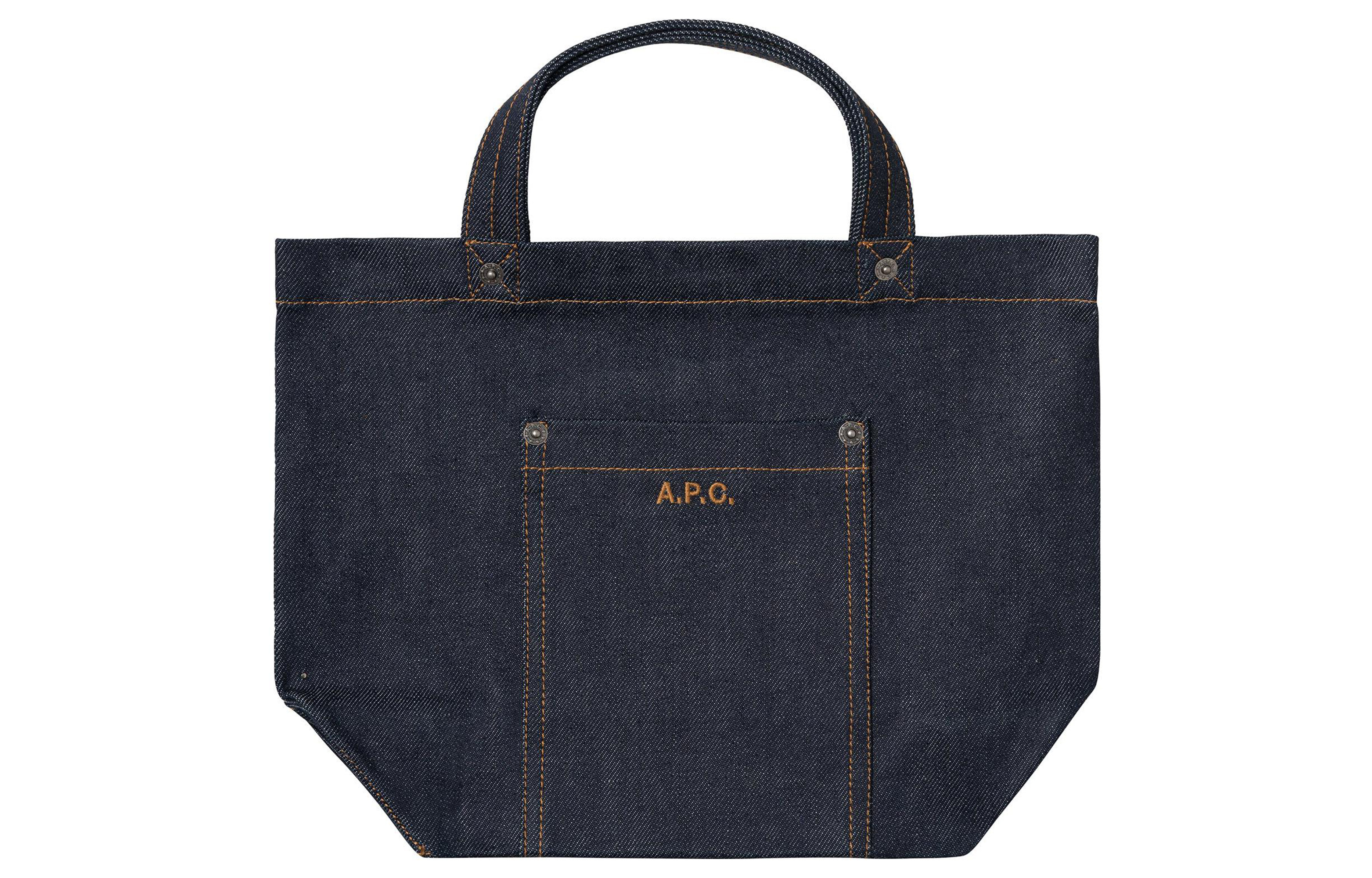 

A.P.C Хлопковая сумка-шоппер, мини-сумка женская синяя