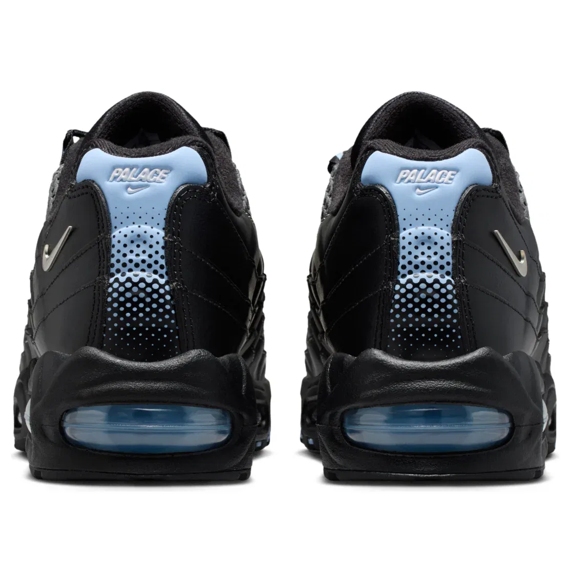 Кроссовки Nike x Palace Air Max 95 Big Bubble 'Metallic Silver Aluminum Black' IQ7708-095, серебро — фото 3