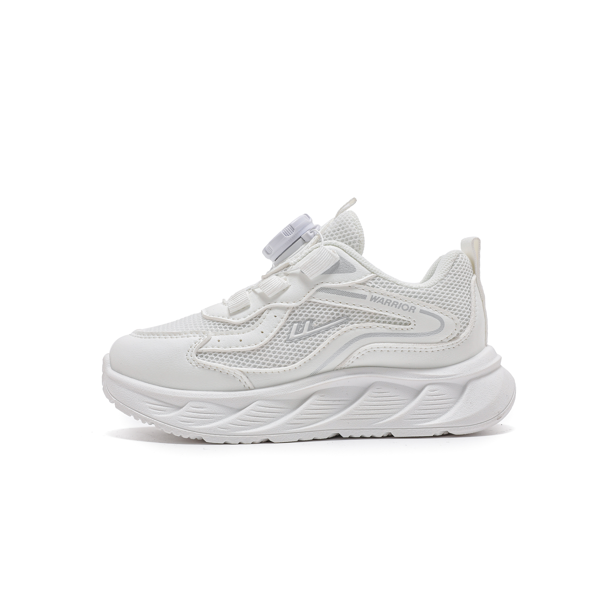 

Дышащие, легкие, амортизирующие, низкие, повседневные детские кроссовки WARRIOR, белый