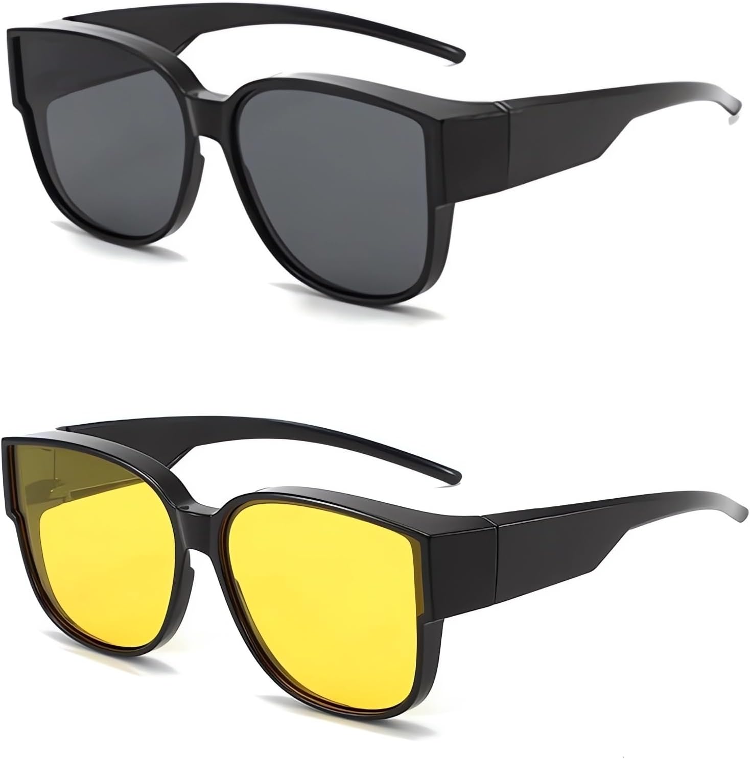 

Солнцезащитные очки, надеваемые поверх обычных очков, поляризованные солнцезащитные очки с зажимом для очков с диоптриями, откидные очки для рыбалки и вождения RuiJinGen, Am33 Yellow Black