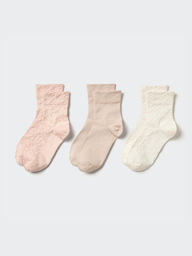 

Носки 3 пары Uniqlo, цвет 10 розовый