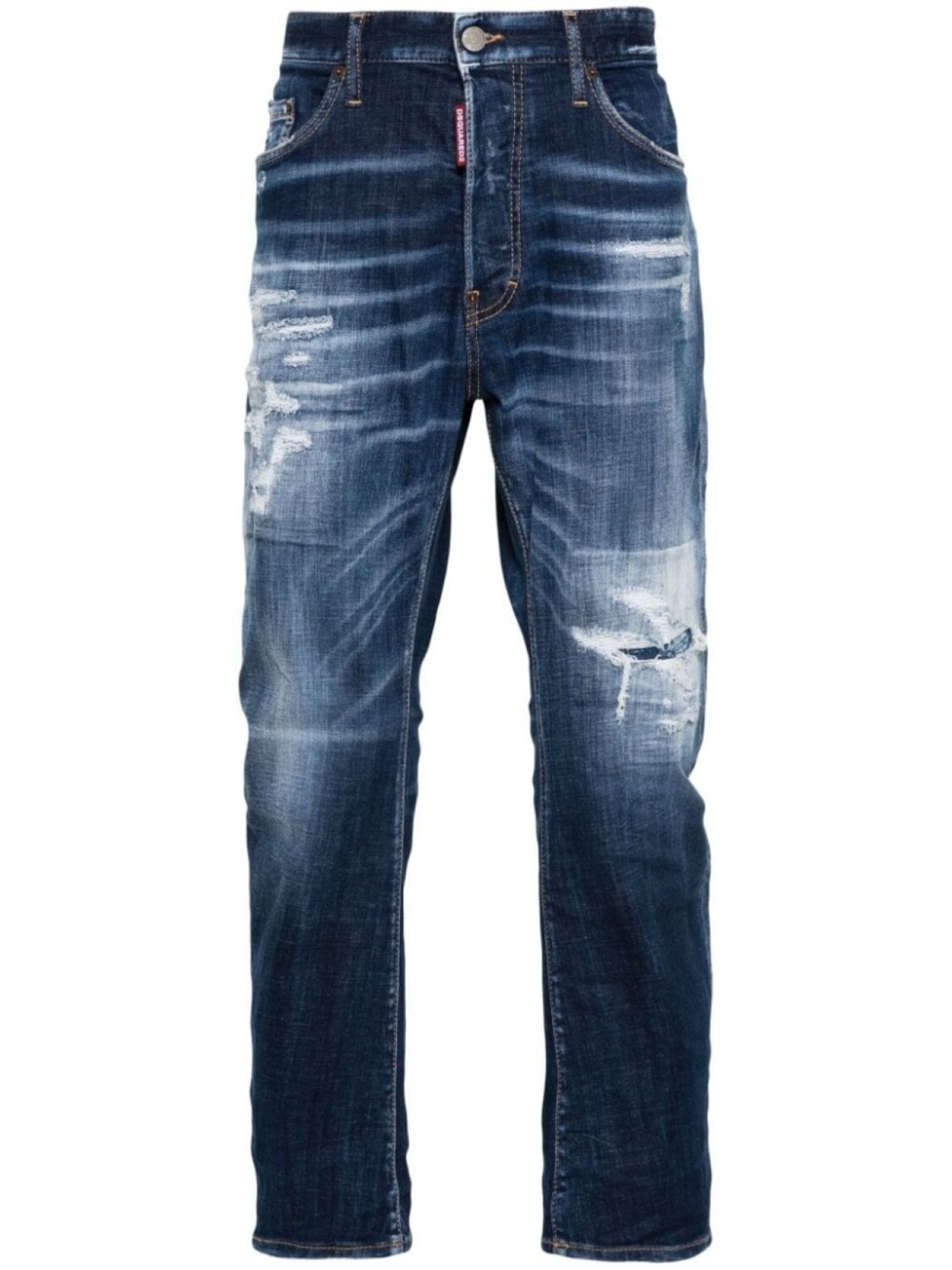 

Dsquared2 джинсы с эффектом потертости, синий