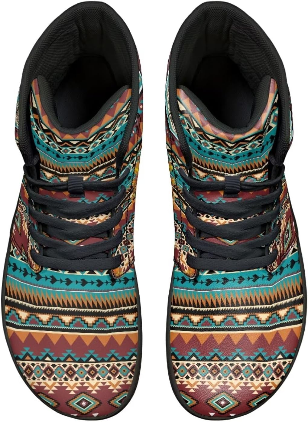 

Мужские минималистичные кроссовки Jeiento для ходьбы, походная обувь, обувь из искусственной кожи с нулевым перепадом высоты подошвы, Highland Cow Sunflower Southwestern Style