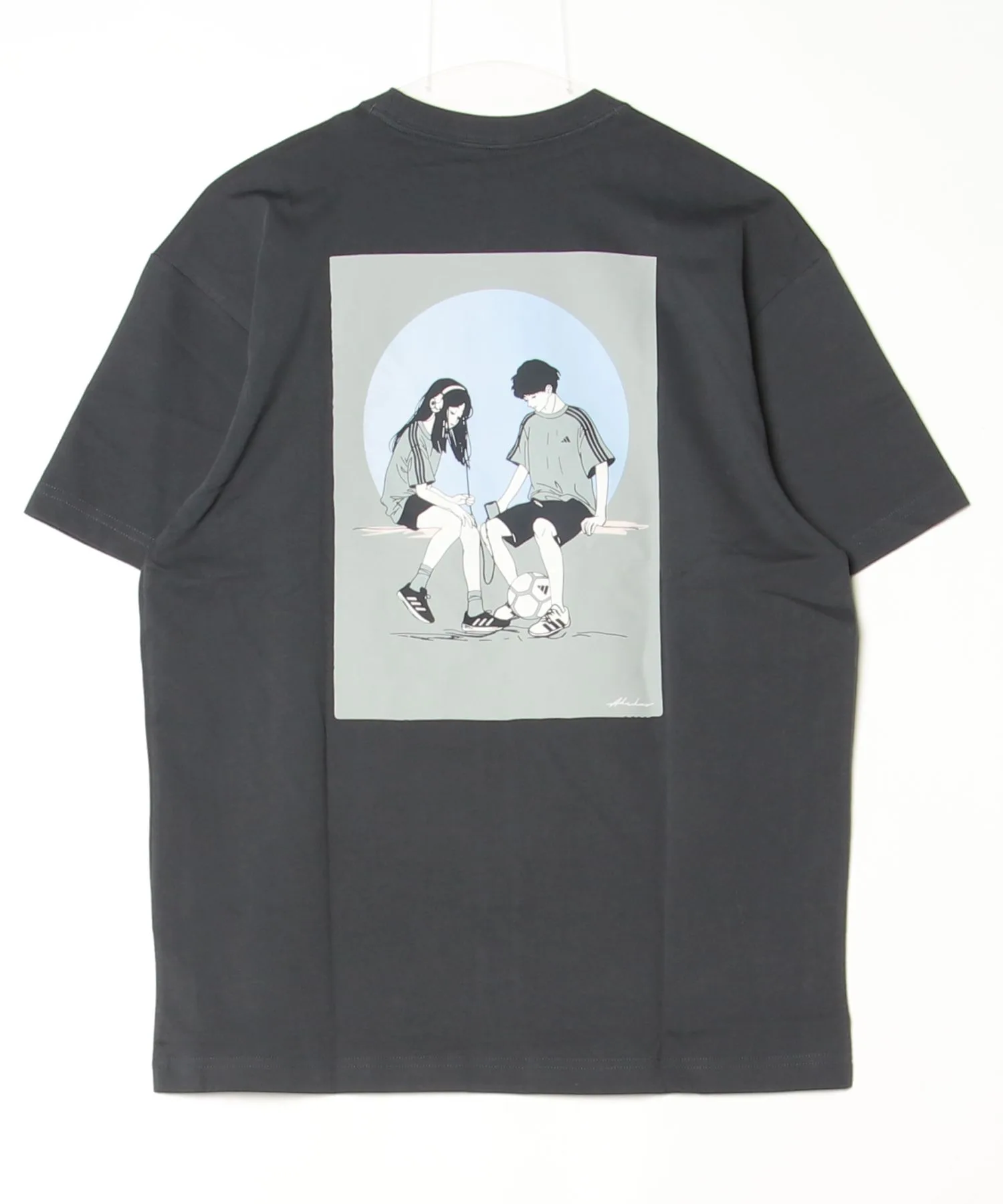 Мужская футболка с аниме-графикой летняя adidas Anime Graphic Summer T-Shirt белая — фото 3