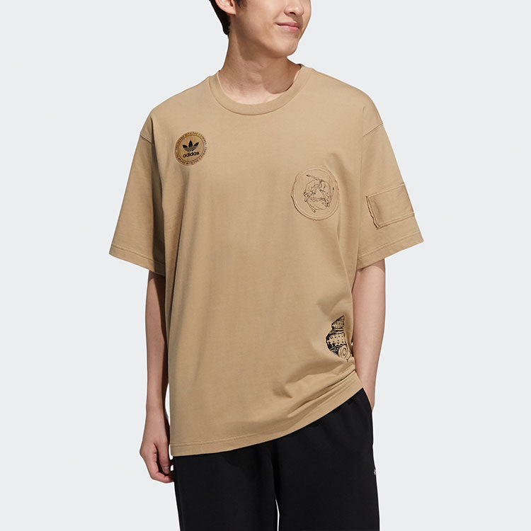 Футболка adidas originals Pattern Logo Round Neck Short Sleeve HA1494 — фото 2
